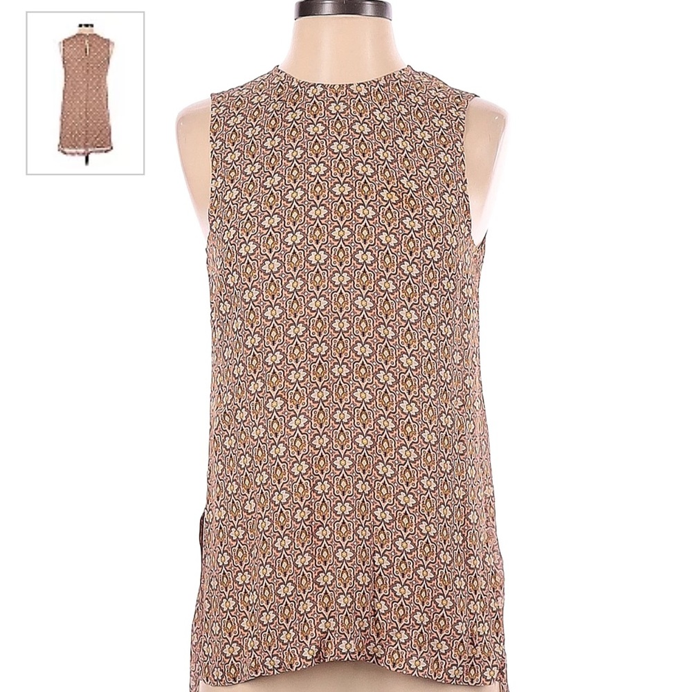 Theory Sleeveless Silk Top and Silk Pants Matching Set